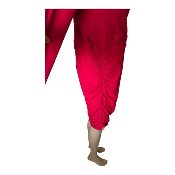 Torrid Mini Jersey Long Sleeve Collar Surplice red Dress - Picture 5 of 13